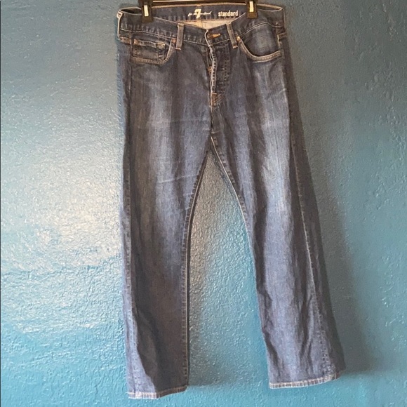 7 For All Mankind Standard Straight Leg Jeans - Picture 4 of 8